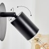 Geira Takstrålkastare, Vägglampa, Väggspotlight Svart, 1-ljuskällor