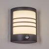 Heran vägglampa utomhus, Vägglampa LED Svart, 1-ljuskällor, Rörelsedetektor