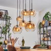 Ripoll Pendellampa, kullampa, Pendelbelysning Amber, Klart, 6-ljuskällor