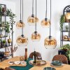 Ripoll Pendellampa, kullampa, Pendelbelysning Amber, Klart, 6-ljuskällor