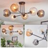 Ripoll Taklampa, kullampa Amber, Klart, Rökfärger, 6-ljuskällor