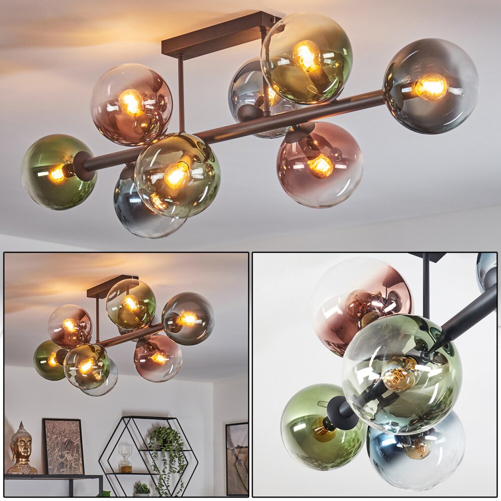 Gastor Taklampa, kullampa Blå, Grön, Klart, Kopparfärg, 8-ljuskällor main product photo
