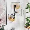 Koyoto kullampa, Vägglampa Amber, Klart, 3-ljuskällor