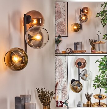 Koyoto kullampa, Vägglampa Guld, Klart, Kopparfärg, Rökfärger, 3-ljuskällor Koyoto kullampa, Vägglampa Guld, Klart, Kopparfärg, Rökfärger, 3-ljuskällor