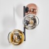 Koyoto kullampa, Vägglampa Krom, Guld, Klart, Kopparfärg, Rökfärger, 3-ljuskällor