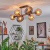 Koyoto Taklampa, kullampa Amber, Rökfärger, 8-ljuskällor