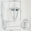 Hongkong vägglampa utomhus, Vägglampa Vit, 1-ljuskällor, Rörelsedetektor