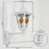 Hongkong vägglampa utomhus, Vägglampa Vit, 1-ljuskällor, Rörelsedetektor