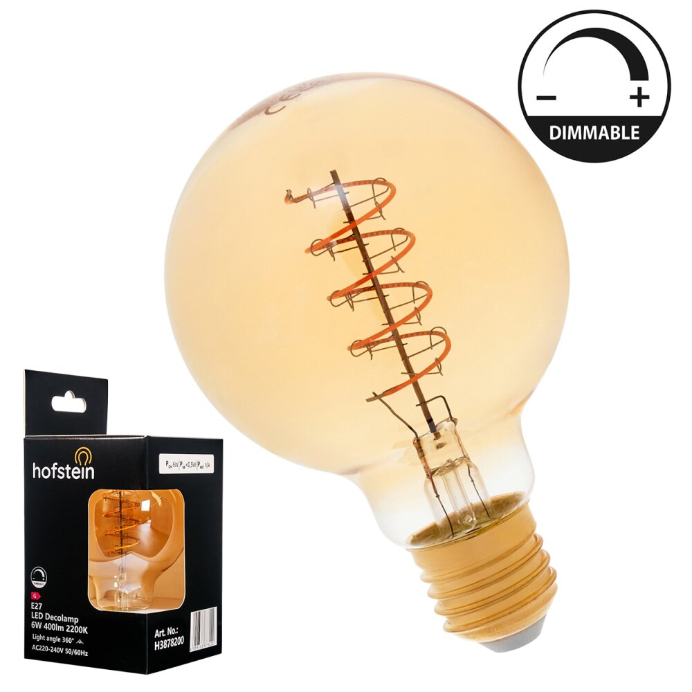 E27 6 Watt varmvit dimbar 400 Lumen main product photo