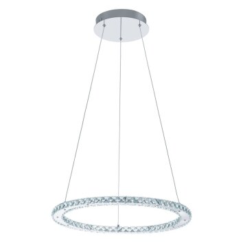 Eglo Lampor VARRAZO Pendelbelysning LED Krom, Kristall optik, 1-ljuskällor