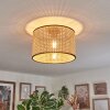 Ramila Taklampa Naturfärger, Svart, 1-ljuskällor