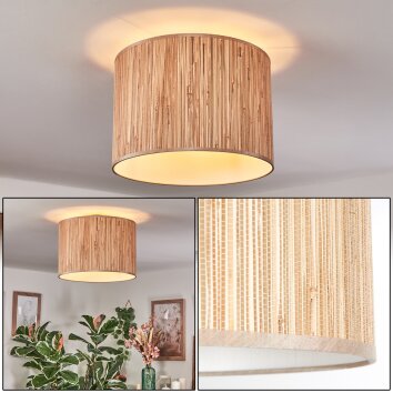 Bongal Taklampa Beige, Naturfärger, 1-ljuskällor
