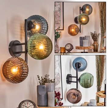 Koyoto kullampa, Vägglampa Blå, Grön, Kopparfärg, 3-ljuskällor Koyoto kullampa, Vägglampa Blå, Grön, Kopparfärg, 3-ljuskällor