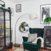 Bassagoda Golvlampa Krom, Svart, 1-ljuskällor
