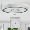 Simonstorp Taklampa, Panel LED Silver, Vit, 1-ljuskällor
