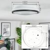 Onara Taklampa, Panel LED Svart, Vit, 1-ljuskällor