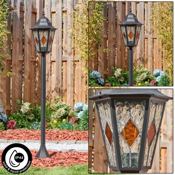 Hongkong gångvägslampa Svart, 1-ljuskällor