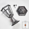 Lignac Sockellampa, gångvägslampa Svart, Silver, 1-ljuskällor