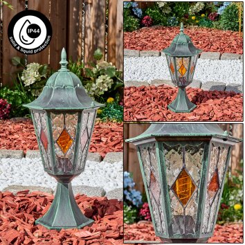 Hongkong Sockellampa, gångvägslampa Grön, Svart, 1-ljuskällor