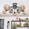 Ripoll Taklampa, kullampa Amber, Rökfärger, 10-ljuskällor