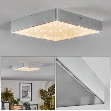 Esmar Taklampa, Panel LED Silver, 1-ljuskällor
