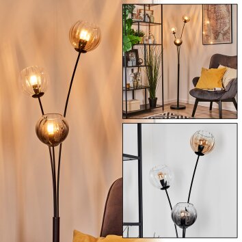 Koyoto kullampa, Golvlampa Amber, Klart, Rökfärger, 3-ljuskällor Koyoto kullampa, Golvlampa Amber, Klart, Rökfärger, 3-ljuskällor