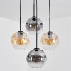 Ripoll Pendellampa, kullampa, Pendellampa Cluster Amber, Klart, Rökfärger, 4-ljuskällor