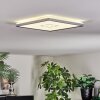 Simonstorp Taklampa, Panel LED Silver, Vit, 1-ljuskällor