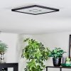 Simonstorp Taklampa, Panel LED Svart, Vit, 1-ljuskällor