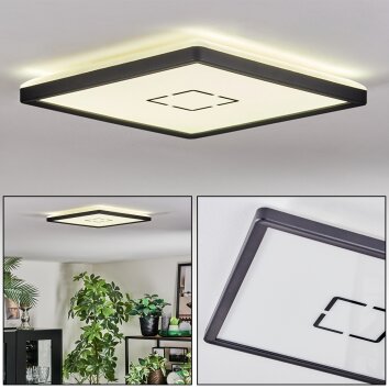 Simonstorp Taklampa, Panel LED Svart, Vit, 1-ljuskällor