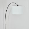 Bassagoda Golvlampa, Båglampor Krom, Svart, 1-ljuskällor, Tyg-lampskärm