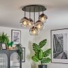 Koyoto Taklampa, kullampa 45 cm Krom, Klart, Rökfärger, 5-ljuskällor