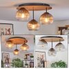 Koyoto Taklampa, kullampa 40 cm Naturfärger, Svart, 3-ljuskällor