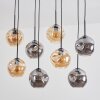 Ripoll Pendellampa, kullampa, Pendelbelysning Amber, Rökfärger, 8-ljuskällor