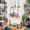 Koyoto Pendellampa, kullampa, Pendelbelysning Amber, Klart, Rökfärger, 6-ljuskällor