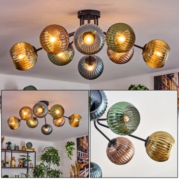 Koyoto Taklampa, kullampa 85 cm Blå, Guld, Grön, Kopparfärg, 8-ljuskällor