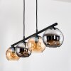 Koyoto Pendellampa, kullampa, Pendelbelysning Amber, Krom, Rökfärger, 4-ljuskällor