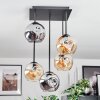 Ripoll Taklampa, kullampa Amber, Rökfärger, 5-ljuskällor