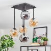 Ripoll Taklampa, kullampa Amber, Rökfärger, 5-ljuskällor