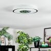 Loron Taklampa, Panel LED Silver, Vit, 1-ljuskällor