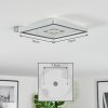 Simonstorp Taklampa, Panel LED Silver, Vit, 1-ljuskällor