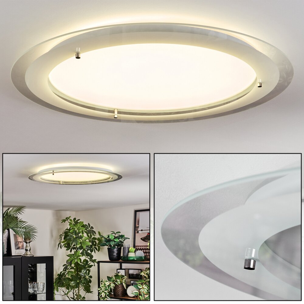 Ipres Taklampa, Panel LED Silver, Vit, 1-ljuskällor main product photo