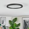 Xarel Taklampa, Panel LED Svart, 1-ljuskällor