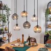 Ripoll Pendellampa, kullampa, Pendelbelysning Amber, Klart, Rökfärger, 6-ljuskällor