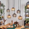 Ripoll Pendellampa, kullampa, Pendelbelysning Amber, Klart, Rökfärger, 6-ljuskällor