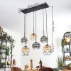 Ripoll Pendellampa, kullampa, Pendelbelysning Amber, Klart, Rökfärger, 6-ljuskällor