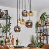 Ripoll Pendellampa, kullampa, Pendelbelysning Amber, Rökfärger, 6-ljuskällor