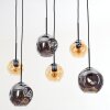 Ripoll Pendellampa, kullampa, Pendelbelysning Amber, Rökfärger, 6-ljuskällor