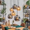 Ripoll Pendellampa, kullampa, Pendelbelysning Amber, Rökfärger, 6-ljuskällor