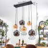 Ripoll Pendellampa, kullampa, Pendelbelysning Amber, Rökfärger, 6-ljuskällor